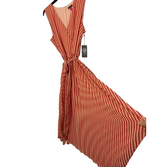 Vince Camuto Apricot Scarf Dress Size 16  Spring Safari Sleeveless 7240 NWT - Picture 2 of 9